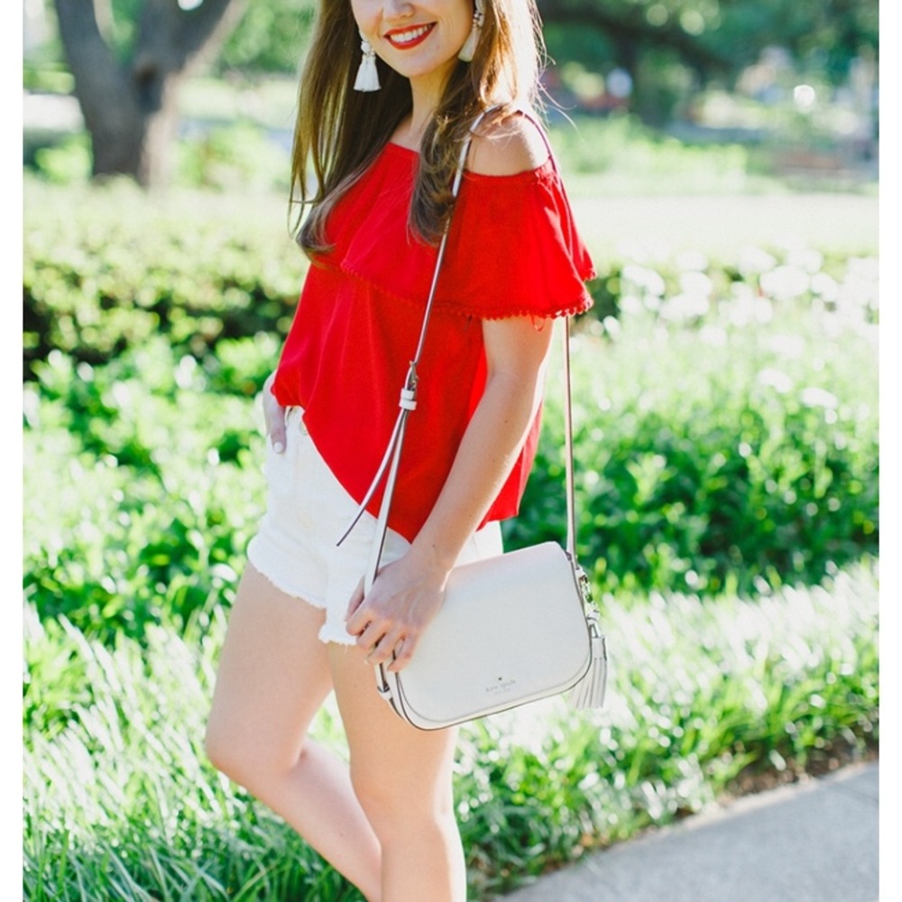🆕️ embroidered off shoulder tunic